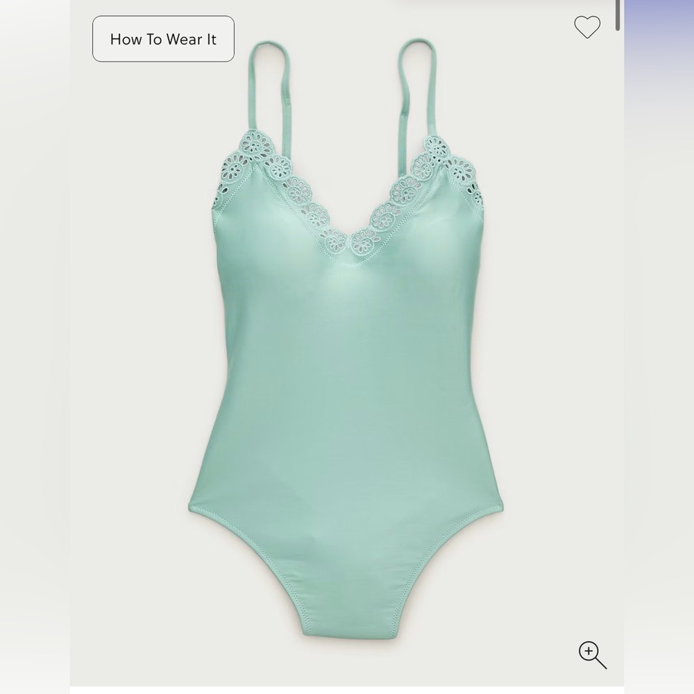 J. Crew Mint Green One-Piece Swimsuit